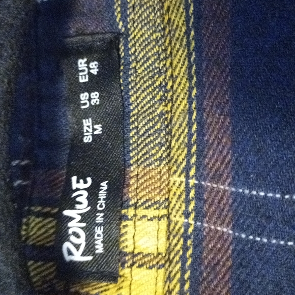 Men's ROMWE® Plaid Flannel - Slim fit - Picture 4 of 6